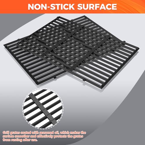 18.75 Inch Cast Iron Grill Grates for Weber Genesis II 300 Series (18.75" Weber Genesis II 300)