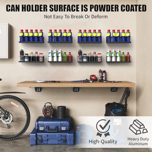 8 Pack Spray Bottle Holder Wall (Black / 8 Pack)