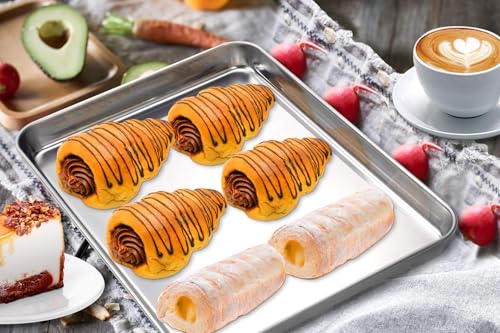 Baking Sheet Yododo Stainless Steel Baking Pans Tray Cookie Sheet Toaster Oven Tray Pan Cookie Pan