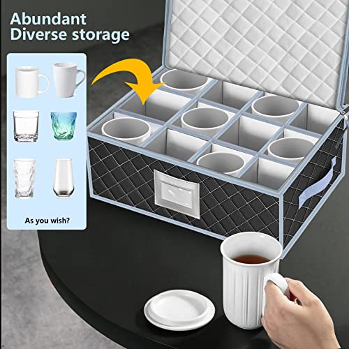 Mug and Cup Storage Box with Dividers (2 Count)