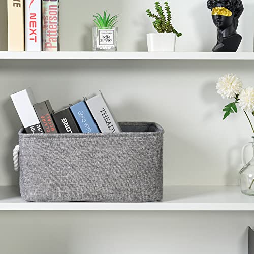 Large Storage Bins Basket (Grey / 2PCS/Large - 15.7Lx11.8Wx8.3H)