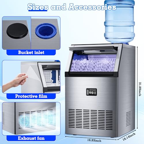 Undercounter Commercial Ice Maker 200LB (200Lbs/24H / Dual water inlet)