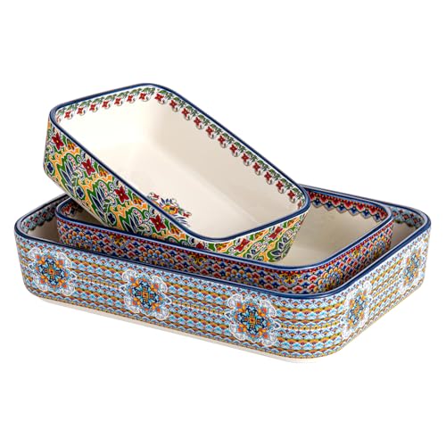 Ceramic Casserole Dishes Set of 3