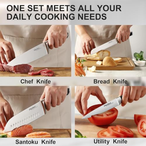 Knife Set German Stainless Steel (Black)