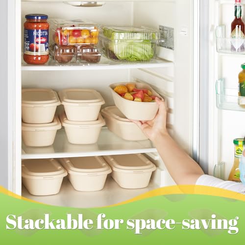100% Eco Friendly] 34 oz Disposable Food Containers with Lids (34 OZ)