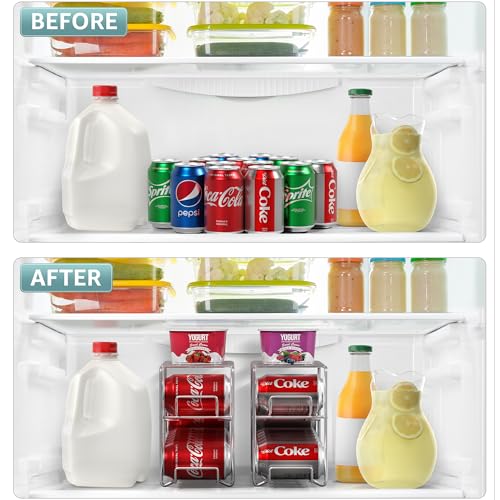 Soda Can Dispenser Rack for Fridge (12 Count)