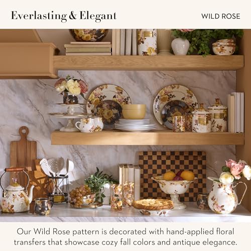 Enamel Abundant Bowl (White Wild Rose)