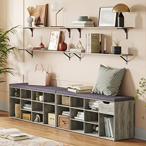 Long Wall Shelves (Grey Wash / 47.3 Inch)