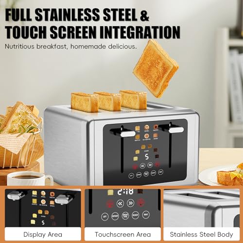 4 Slice Touch Screen Toaster (Silver / 4 slice)