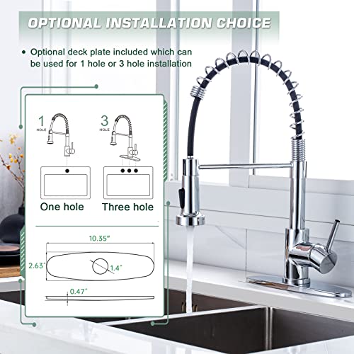 Pull Down Kitchen Faucet (Polished Chrome)