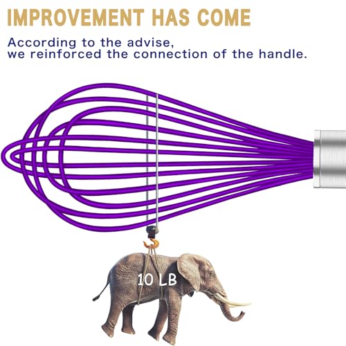 Purple Silicone Whisk Set of 3 (Premium(Purple Pack))