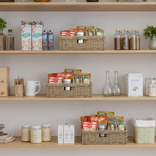 Pantry Baskets (Natural (Seagrass) / 15¼"L x 11¾"W x 4¾"H)