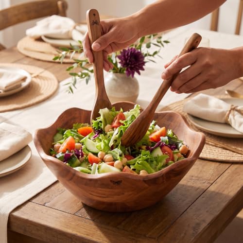 Wooden Salad Bowl Set (3 Count)