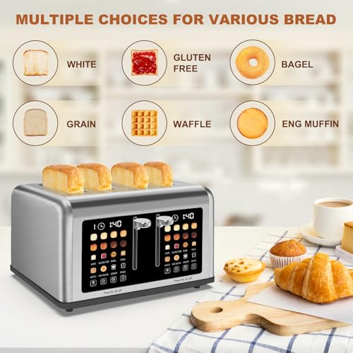 4 Slice Toaster Touch Screen (Silver)