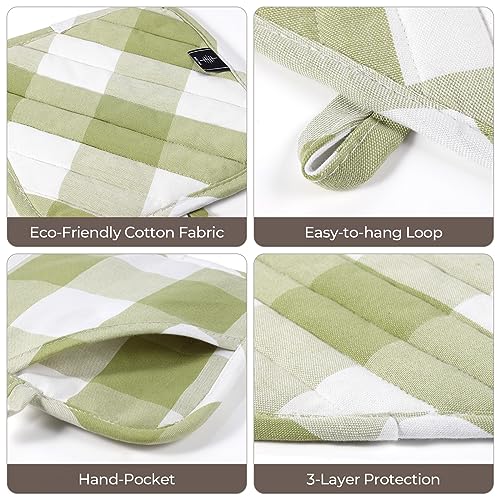 Cotton Pot Holders for Kitchen Heat Resistant Potholder Hot Pads Trivet Coaster Non (2 Count)