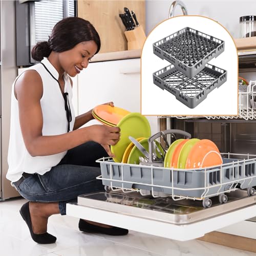 2 Pack Commercial Dishwasher Tray Rack (Gray / Basics,Peg Dish)