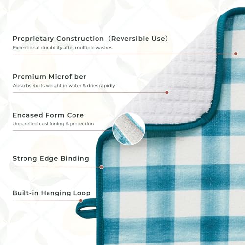 Dish Drying Mats 2 Pack (16''X18'' / Farmhouse Lemon)
