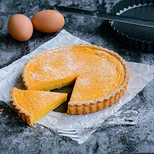 11 & 9 Inch Round Tart Pans with 2Pcs 4'' Mini Pans. Removable Bottom ((11+9+4) IN)