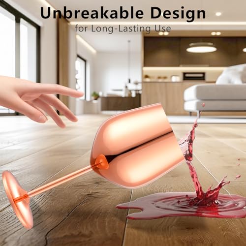 Unbreakable Stainless Steel Wine Glasses Set of 2 (2 Count)