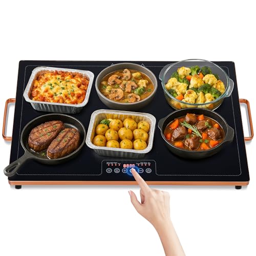 Electric Warming Tray (24″×16″ / Gold)