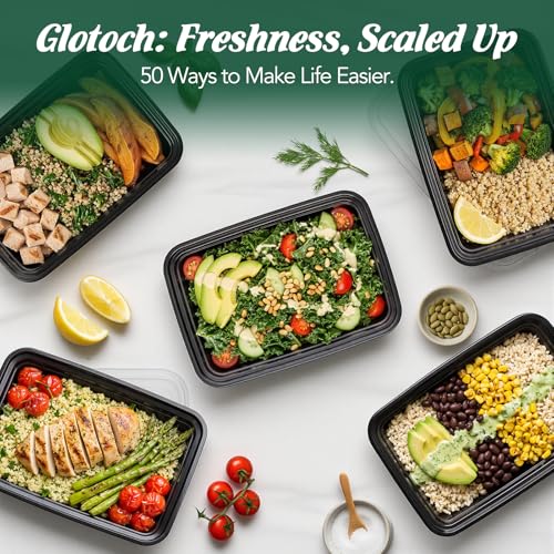 Glotoch Meal Prep Containers 32oz 50 Pack (32oz-50pc)