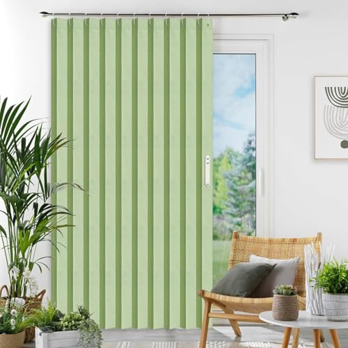Curtain for Closet Without Door (Green / 52"W x 78"L (Pack of 1))