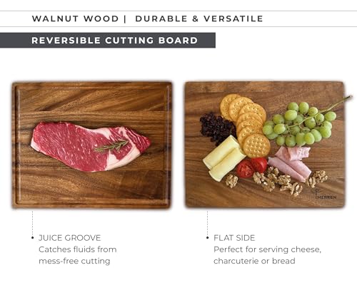 Large Walnut Wood Cutting Board (17"L x 13"W / Walnut)
