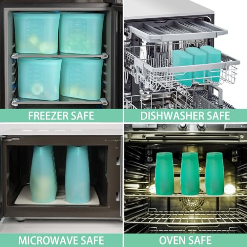 Large Reusable Storage Bag (Aqua | Medium | 4 Pack)