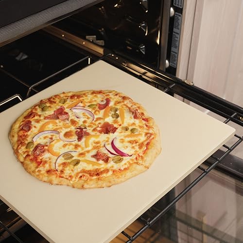Pizza Kitchen Rectangular Pizza Stone for Oven and Grill (Stone)