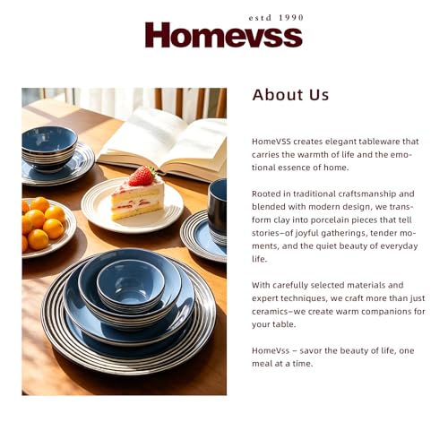 HomeVss 48 Piece Dinnerware Set