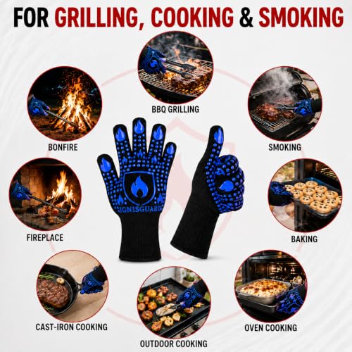 BBQ & Grill Gloves (Blue / Large)
