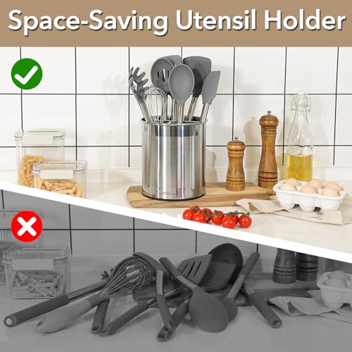 Extra Large Kitchen Utensil Holder for Countertop (Extra Large)