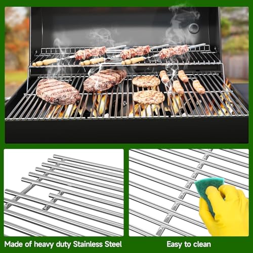 19 3 4" Stainless Steel Cooking Grates Replacement for Chargriller 2121 (19.75" x 27")