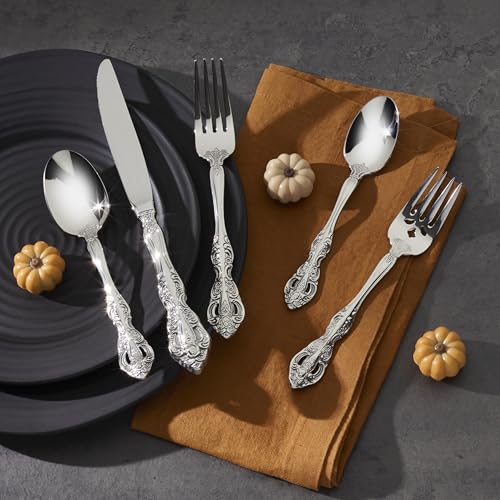 2765004C Michelangelo Fine Flatware Dinner Spoons (0.50 LB / Dinner Spoons, Set of 4)