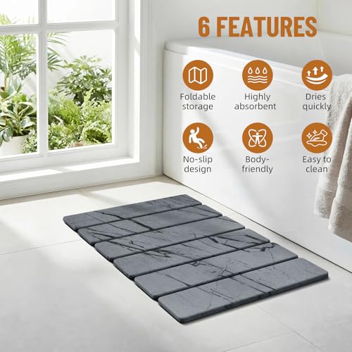 Stone Bath Mat (E-marble Gray)