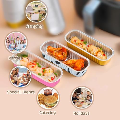 Mini Loaf Baking Pans with Lids (50 Count)
