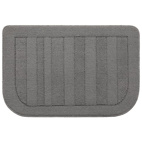 24x36 Inch Kitchen Rugs Non Slip Washable Kitchen Sink Rug (2' x 3' (Semicircular) / Grey)