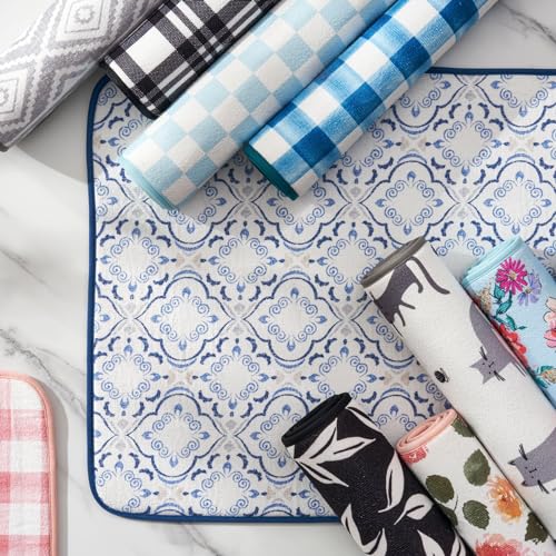 Dish Drying Mats 2 Pack (18''X24'' / Global Bohemian)