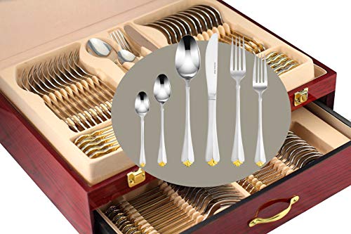 Venezia Collection Gold Flatware Serving Set for 12 (Sole)