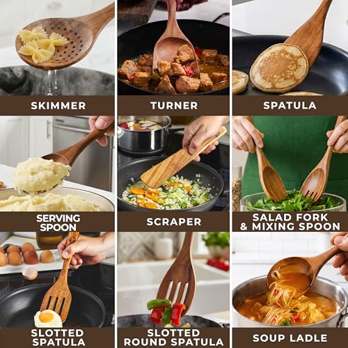 Wooden Spoons for Cooking 10 Pcs (10 Pcs)