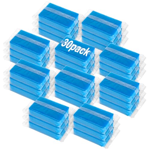 30 Pcs Individually Wrapped Sponges for Airbnb Apartment Blue (Blue)