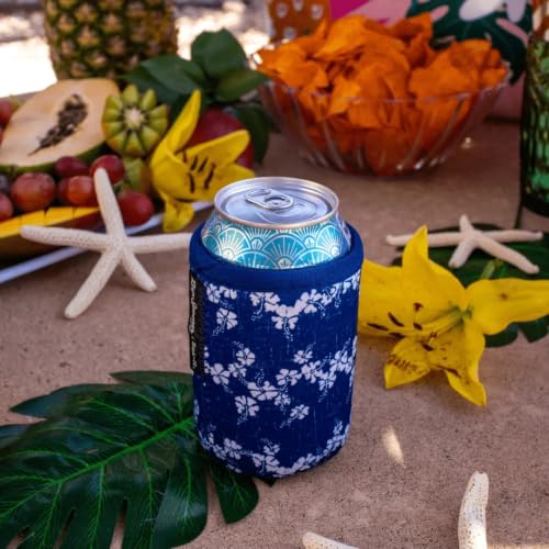 CanSok Sleeve for Beer & Soda Insulated Neoprene Cover (Reyn Spooner 50th State Flower / 12oz Can Sleeve)