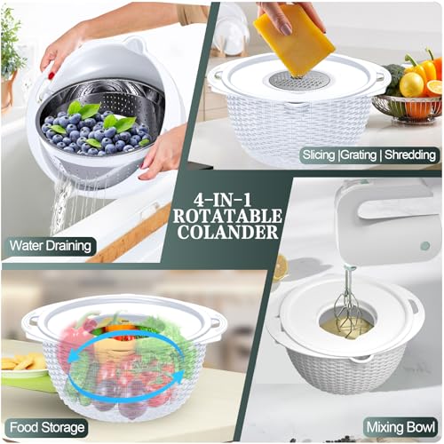 4 1 Colander with Bowl Set