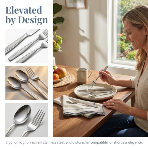 30 Piece Stainless Stee Silverware Set for 6 (Silver / 30-Piece)