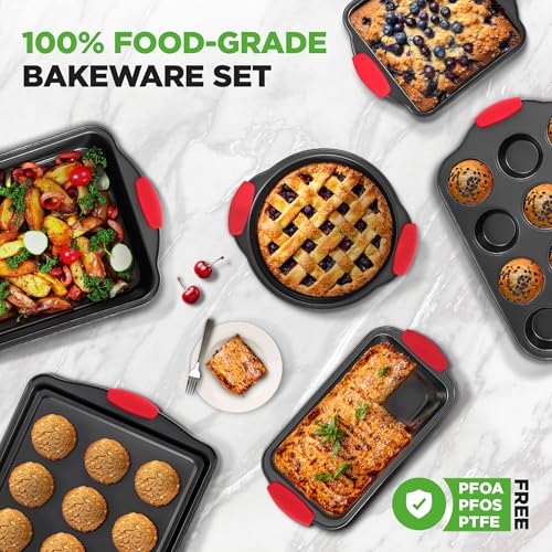 Nonstick Baking Pans Set 6 Piece (Set of 6 / Black)