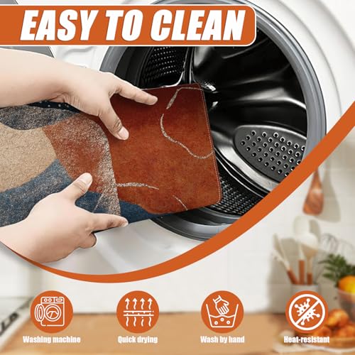 Abstract Stones Art Dish Drying Mat for Kitchen Counter Microfiber Absorbent Dish Kitchen Drying Mat Draining Reusable Washable for Dishes