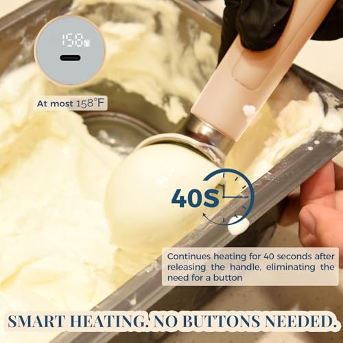 Heated Ice Cream Scoop Rechargeable (Butter Yellow / 2 oz)