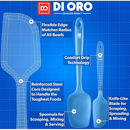 DI ORO Silicone Spatula Set (Blue)
