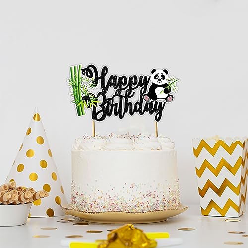 Panda Happy Birthday Cake Topper