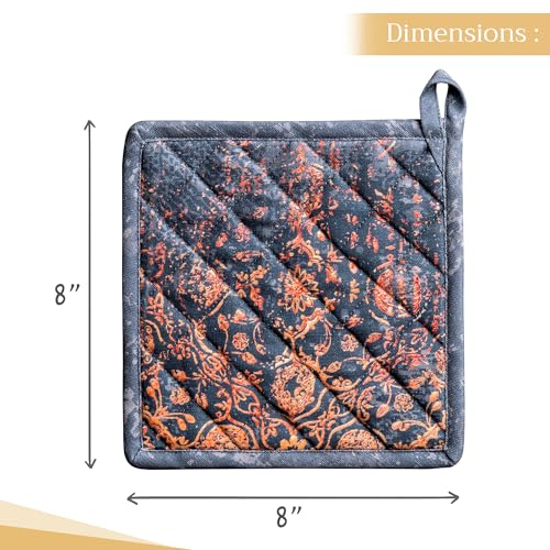 Pot Holders 100% Cotton Potholders (024 - Imperfection / 8" x 8" (Pot Holder Pack of 2))